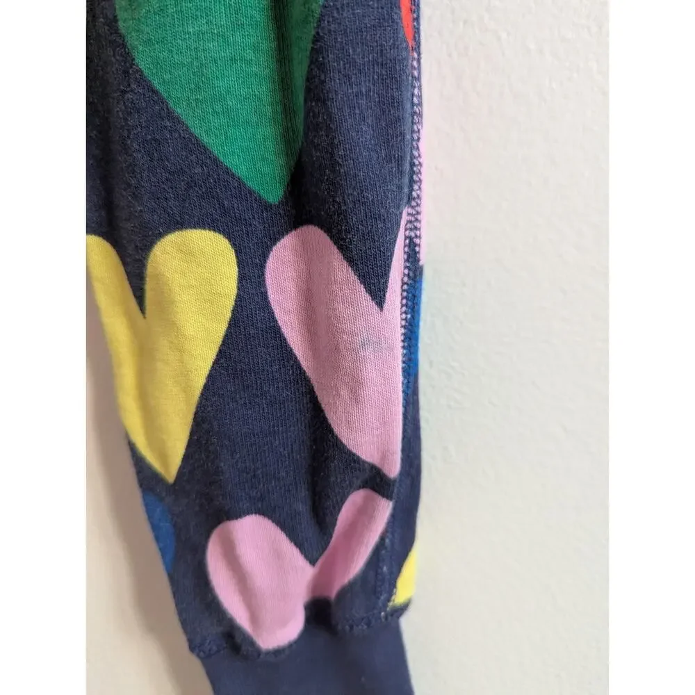 Hanna Andersson Pajamas 18-24m Navy Rainbow Heart